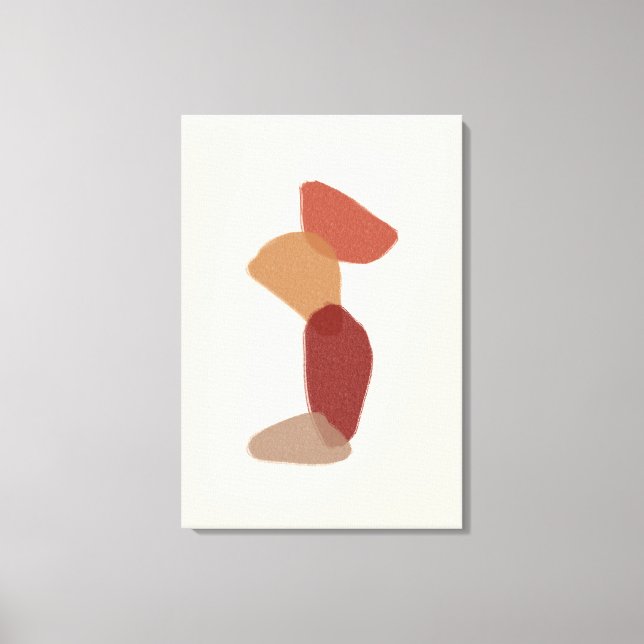 Terracotta Abstract Boho Canvas Print (Front)