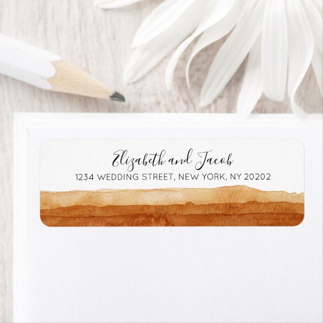 Terracotta Abstract Desert Watercolor Boho Wedding (Insitu)
