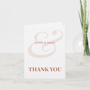 Terracotta Ampersand Wedding Thank You Card