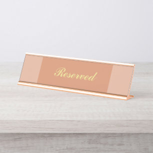 Terracotta and Gold Reserved Sign