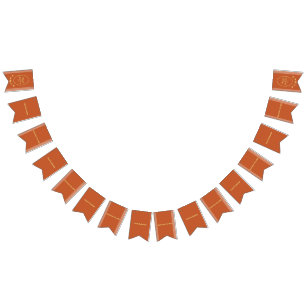 Terracotta and Gold Wedding Bunting Flags Banner