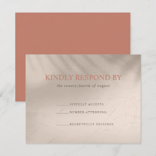 Terracotta and Sand Elemental RSVP Card