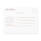 Terracotta and Teal Blue Floral Save The Date