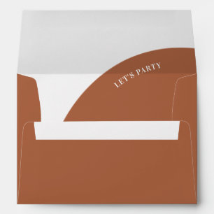 Terracotta and White Arch Wedding Envelope
