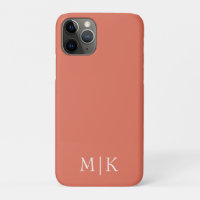 Terracotta and White | Modern Monogram