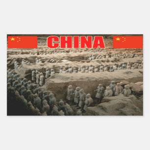 Terracotta Army China - Pro Photo Rectangular Sticker