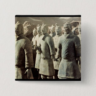 Terracotta Army, Qin Dynasty, 210 BC; warriors 15 Cm Square Badge