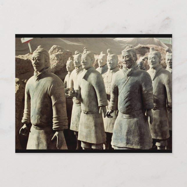 Terracotta Army, Qin Dynasty, 210 BC; warriors Postcard (Front)