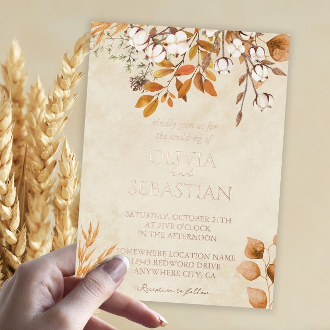 Terracotta Autumn Leaves Boho Fall Wedding (Creator Uploaded)