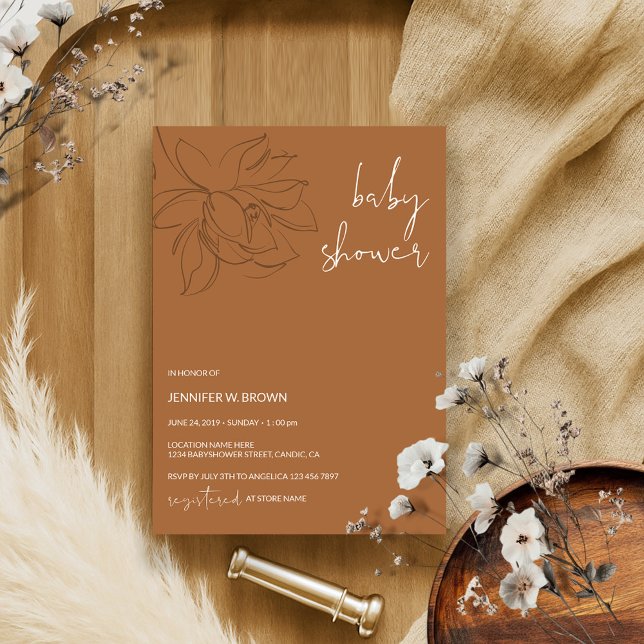 Terracotta Baby shower Invitation (Creator Uploaded)