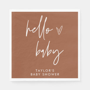 Terracotta Baby Shower Paper Napkin Boho Decor