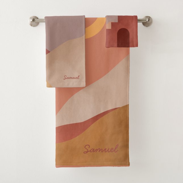 Terracotta -  bath towel set (Insitu)