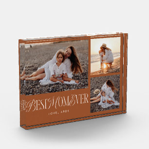 Terracotta Best Mom Ever Collage Photo Block