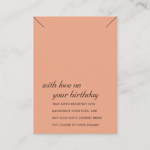 TERRACOTTA BIRTHDAY GIFT NECKLACE DISPLAY CARD