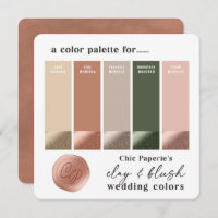 Terracotta & Blush Pink Wedding Colour Palette Car