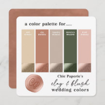 Terracotta & Blush Pink Wedding Colour Palette Car