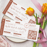 Terracotta Boarding Pass Travel Wedding Invitation<br><div class="desc">Terracotta Boarding Pass Travel Wedding Invitation. Matching items available.</div>