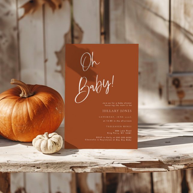 Terracotta Bohemian Baby Shower Invitation (Creator Uploaded)