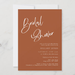 Terracotta Bohemian Bridal Shower Invitation