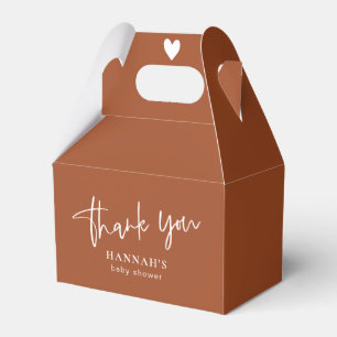 Terracotta Bohemian Earthy Baby Shower Favour Box