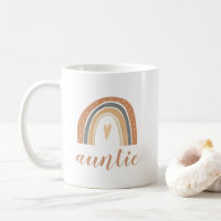Terracotta Bohemian Rainbow Cute Auntie Script