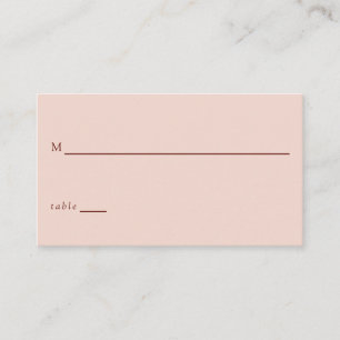 Terracotta Bohemian Wedding Traditional Modern Place Card