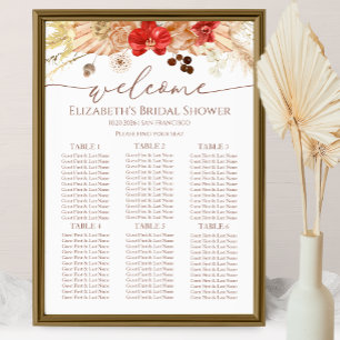 Terracotta Boho Bridal Shower Seating Charts