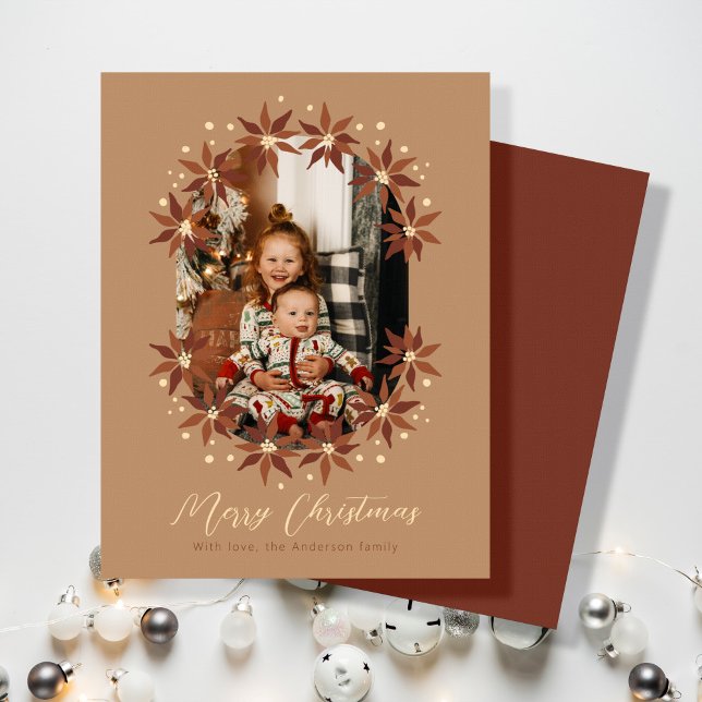 Terracotta Boho Christmas  Holiday Card (Creator Uploaded)