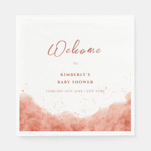 Terracotta Boho Desert Baby Shower Welcome  Napkin