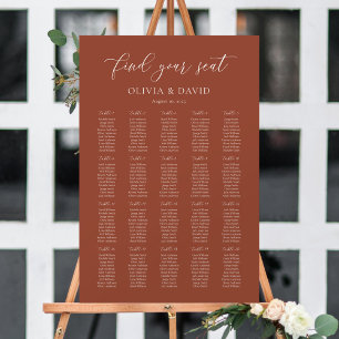 Terracotta Boho Elegant 20 table Seating Chart
