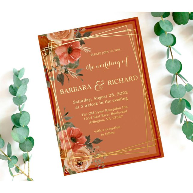 Terracotta Boho Fall Floral Watercolor (Creator Uploaded)