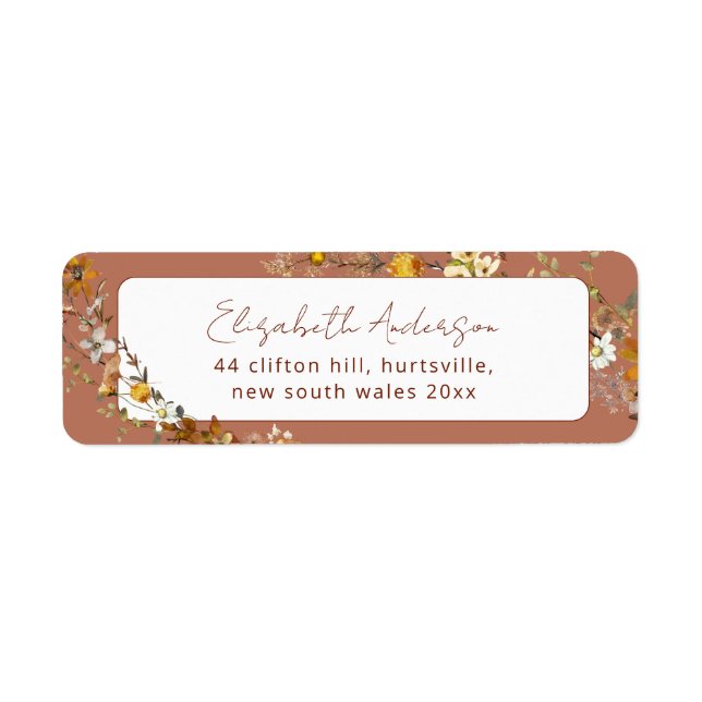 Terracotta Boho Floral Bridal Shower  (Front)