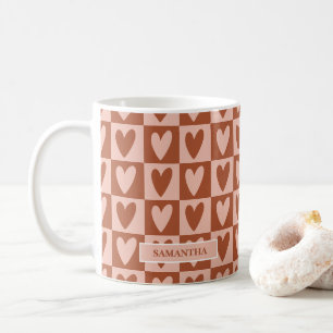 Terracotta Boho Hearts Valentine’s Mug