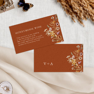 Terracotta Boho Honeymoon Wish Enclosure Card
