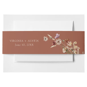 Terracotta Boho Invitation Belly Band