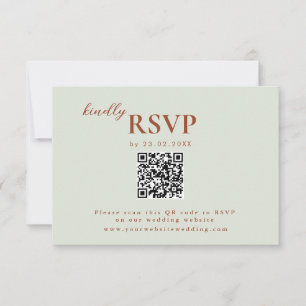 Terracotta Boho Itinerary, Rust Wedding rsvp Card