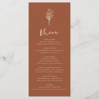 Terracotta Boho Minimalist Botanicals Wedding