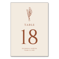 Terracotta Boho Minimalist Botanicals Wedding