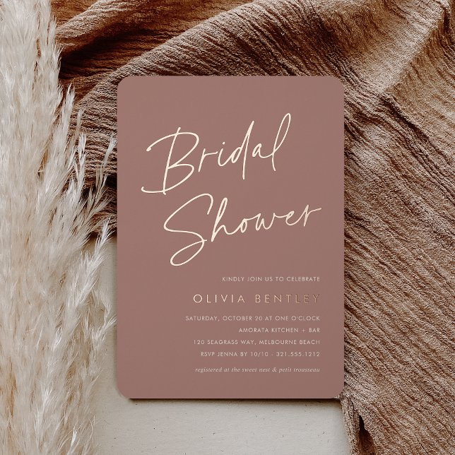 Terracotta | Boho Minimalist Script Bridal Shower (Creator Uploaded)