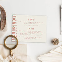Terracotta Boho Mudcloth Border Wedding