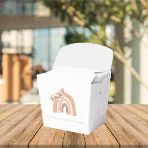 Terracotta Boho Rainbow Pampas Grass Birthday Favour Box