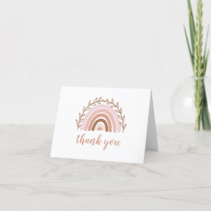 Terracotta Boho Rainbow Thank You Card
