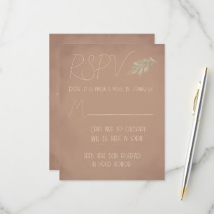 Terracotta Boho RSPV Card