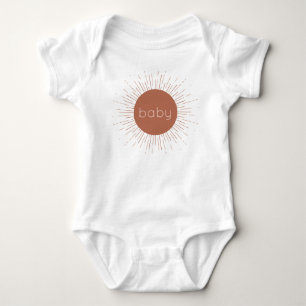 Terracotta Boho Sun Baby Bodysuit