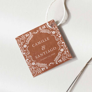 Terracotta Boho Wedding Favour Tags