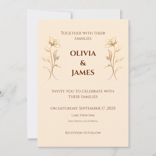 Terracotta Boho Wedding Invitation (Front)