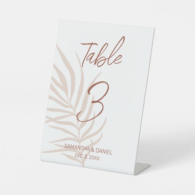 Terracotta Boho Wedding Pedestal Sign (Front)