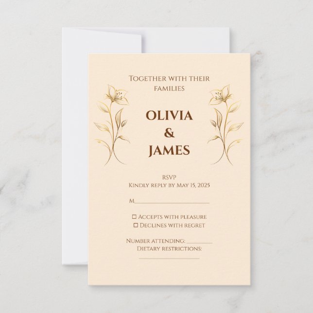 Terracotta Boho Wedding RSVP Card (Front)
