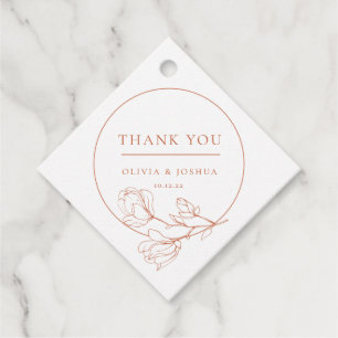 Terracotta Boho Wedding Thank you Favour Tags