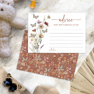 Terracotta Boho Wildflower Advice Card
